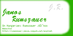 janos rumszauer business card